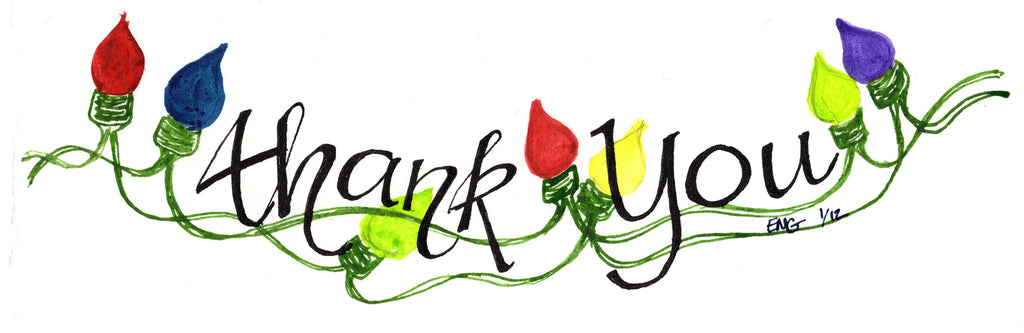 Thank you light bulb cards