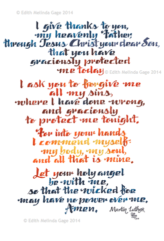 Martin Luther's Evening Prayer