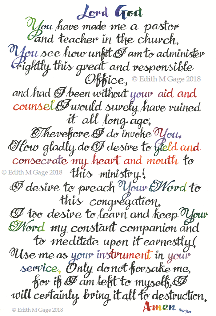 Martin Luther's Sacristy Prayer