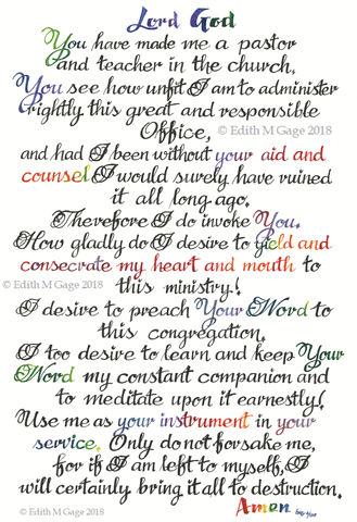 Martin Luther's Sacristy Prayer