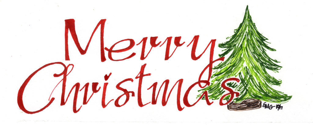 Merry christmas tree card